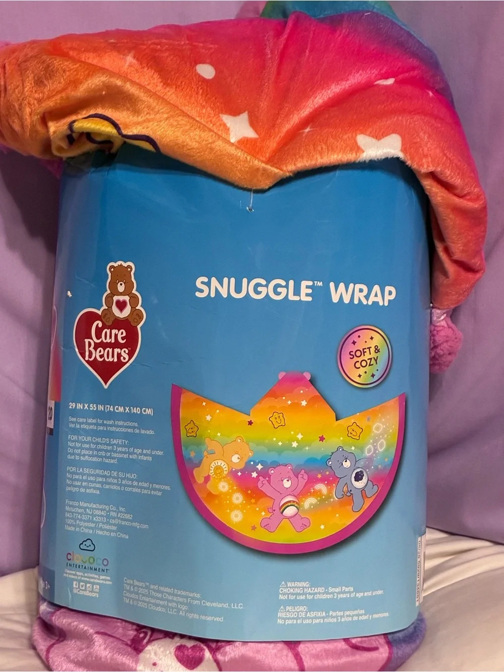 Care Bears Pink Plush Hooded Snuggle Wrap
